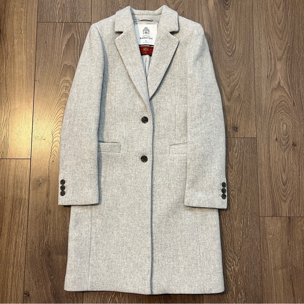 Aritzia Babaton Claridge Wool Coat Light Gray Size XS